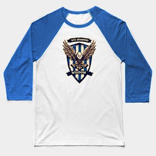 Wit Sharpens Wisdom - Eagle - Shield - Fantasy Baseball T-Shirt